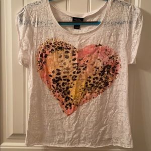 Cheetah Heart Tee Size L